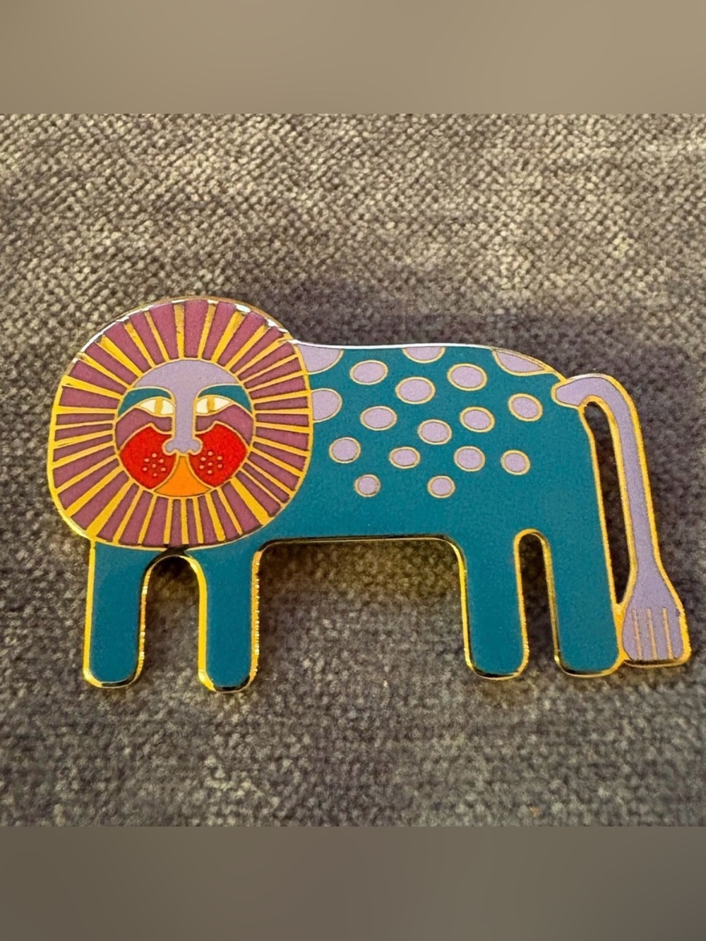 Vintage Laurel Burch “Leonardo” Lion Brooch
